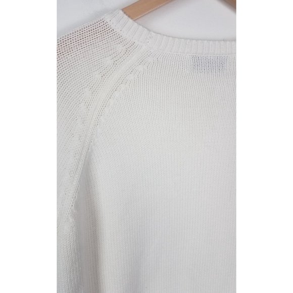 Allude Women's Sz. S White Knit Nautical Button Side Closure Sweater - Picture 7 of 7